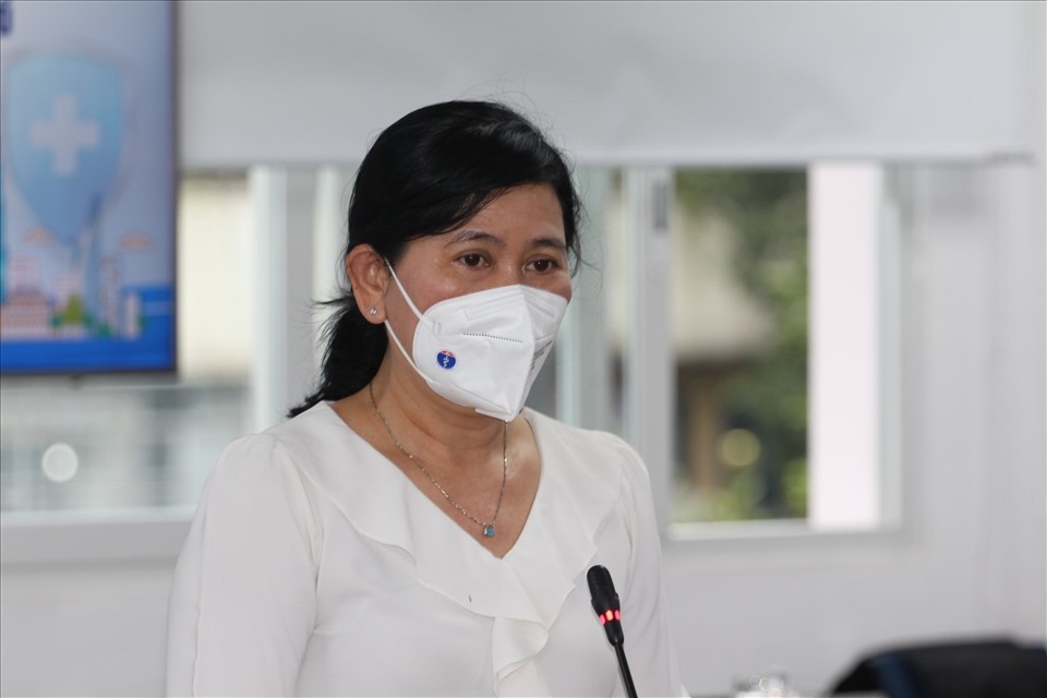 Bà Nguyễn Thị Huỳnh Mai - Chánh Văn phòng Sở Y tế TPHCM thông tin về phản hồi của Bộ Y tế trước đề xuất tiêm vaccine mũi 3